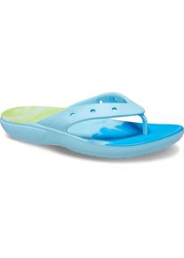 Crocs Badesandale »Classic Ombre Flip«, mit Ombre Farbverlauf bunt 38 blau-hellblau-lime Zehentrenner mit Farbverlauf