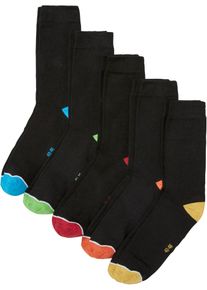 Socken mit Bio-Baumwolle (5er Pack) in schwarz, Grösse 35-38, bonprix