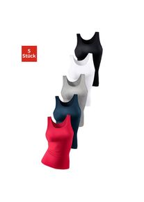 Petite Fleur Unterhemd, (5er-Pack), aus weicher Doppelripp-Qualität bunt 32 (32) rot, marine, grau-meliert, weiß, schwarz Tanktops im praktischen...