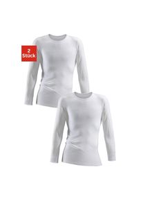Clipper Unterhemd, (2 St.), schlichtes Basic perfekt als Unterziehshirt - in Feinripp weiß 3 Langarmshirt Feinripp im 2er Pack
