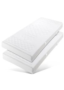 Malie Taschenfederkernmatratze »Kronensteppung«, 21 cm cm hoch, 448 Federn, (Spar-Set, 2 St., 1 oder 2-tlg.), mit 448 Tonnentaschenfedern weiß...