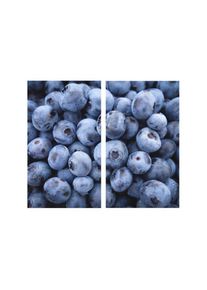 Wall-Art Herd-Abdeckplatte »Herdabdeckplatte Blaubeeren«, (Set, 2 tlg.) blau
