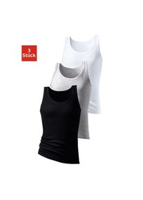 H.I.S. H.I.S Unterhemd »Doppelripp«, (3 St.), ohne Seitennähte grau 4 grau-meliert, schwarz, weiß Doppelripp- Tanktops im 3er-Pack