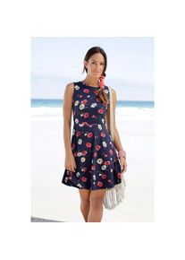 Beach Time BEACHTIME Strandkleid, mit Blumendruck bunt 34 N-Gr marine-rot-bedruckt Modisches Tellerkleid