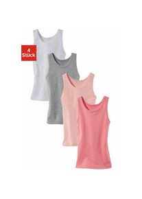 Vivance Unterhemd, (Packung, 4 St.), in rosa Farben bunt 104 rosa, grau, weiß, pink Mädchen Unterhemden im 4er Pack