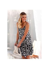 Beach Time BEACHTIME Strandkleid, mit Animalprint schwarz-weiß 34 N-Gr schwarz-weiß-bedruckt Kurzes, bedrucktes Strandkleid