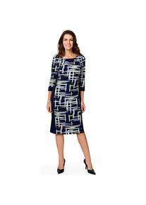 HERMANN LANGE Collection Etuikleid »Hermann Lange Select!« blau 48 N-Gr marine-gelb Kleid von Hermann Lange