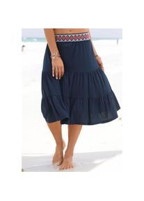 s.Oliver Jerseyrock, mit Volants blau 36/38 Leichter Sommerrock
