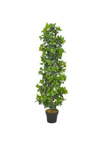 vidaXL Künstliche Pflanze Lorbeerbaum mit Topf Grün 150 cm