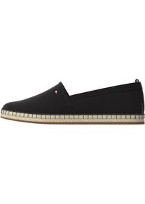 Tommy Hilfiger Espadrille »BASIC TOMMY FLAT ESPADRILLE«, mit gestickter Logoflag schwarz 42 Espadrille mit Bastbezug an der Sohle