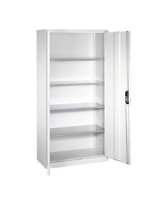 Armoire métallique à portes battantes, h x l x p 1950 x 1000 x 420 mm, blanc trafic C+P
