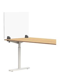 Séparateur de table pour poste de travail individuel, verre acrylique et polystyrène, transparent, largeur 750 mm SMIT VISUAL