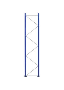 Palettenregal-Stützrahmen, vormontiert, enzianblau RAL 5010 / verzinkt, HxT 3990 x 900 mm eurokraft pro