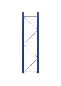 Palettenregal-Stützrahmen, zerlegt, enzianblau RAL 5010 / verzinkt, HxT 2730 x 750 mm eurokraft pro