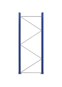 Palettenregal-Stützrahmen, zerlegt, enzianblau RAL 5010 / verzinkt, HxT 2730 x 1100 mm eurokraft pro
