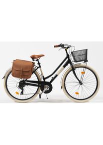 VENICE - I LOVE ITALY Cityrad »Citybike 605 Alu Lady«, 6 Gang, Kettenschaltung schwarz Fahrrad