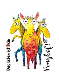 Wall-Art Wandtattoo »Das Leben ist kein Ponyhof!« bunt