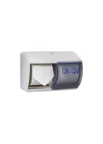 Distributeur de papier hygiénique pour 2 rouleaux, h x l x p 165 x 250 x 175 mm, blanc, à partir de 10 pièces