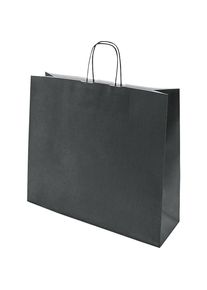 Papiertragetasche FRESH, schwarz, LxBxH 370 x 420 x 130 mm, 110 g/m&sup2;, VE 150 Stk, ab 10 VE ratioform