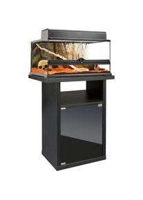 EXO TERRA Terrarium, (Set), Gesamtmaß BxTxH: 60x45x100 cm, inkl. Steinmotivrückwand schwarz