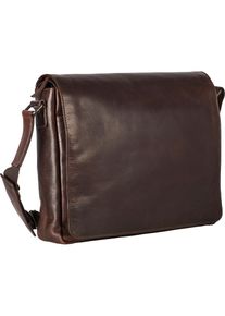 Leonhard Heyden Umhängetasche »Roma L, braun«, mit 15-Zoll Laptopfach und Trolley-Aufsteck-System braun