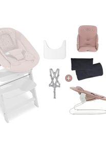 hauck Hochstuhl »Beta+B Trio Set, white, Motiv Bambi Rose«, (Set), inklusive Babywippe und Sitzverkleinerer, Bambi Rose rosa white, rose
