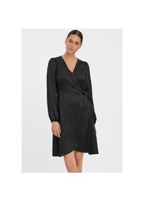 Véro Moda VERO MODA Wickelkleid »VMSABI LS WRAP DRESS« schwarz XL N-Gr black Elegantes Webkleid von VERO MODA
