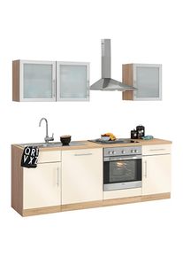 Wiho-Küchen WIHO KÜCHEN Küchenzeile »Aachen«, ohne E-Geräte, Breite 220 cm gelb made_in_germany Vanille