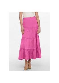 Only Maxirock »ONLMAY MAXI SKIRT«, mit Volant pink XL (42) Super Pink Langer Jerseyrock von Only