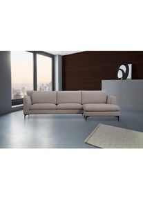 Places of Style Ecksofa »Nixon«, auch in Samtvelours, inkl. Rückenkissen grau hellgrau