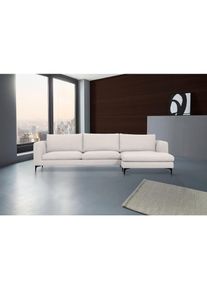 Places of Style Ecksofa »Nixon«, auch in Samtvelours, inkl. Rückenkissen beige creme