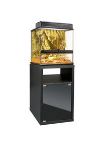 EXO TERRA Terrarium, (Set), BxTxH: 45x45x125, 5 cm, mit Unterschrank schwarz