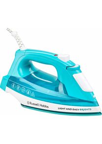 Russell Hobbs Dampfbügeleisen »Light&Easy Brights 24840-56«, 2400 W, mit antihaftversiegelter farbiger Keramik-Bügelsohle blau Bügeleisen