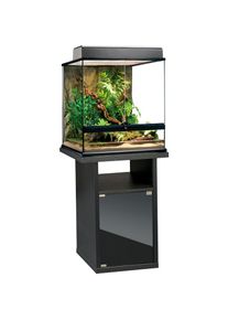 EXO TERRA Terrarium, (Set), Gesamtmaß BxTxH: 60x45x130 cm, inkl. Steinmotivrückwand schwarz