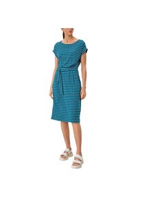 s.Oliver Jerseykleid, mit fixiertem Bindegürtel blau 42 N-Gr deep teal stripe Lässiges Sommerkleid von s.Oliver
