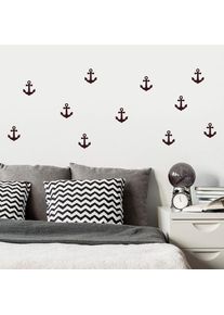 Wall-Art Wandtattoo »Anker Set« braun