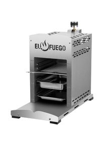 El Fuego Gasgrill »Steakgrill Fiorentina«, BxTxH: 23x53x40 cm silberfarben Grills