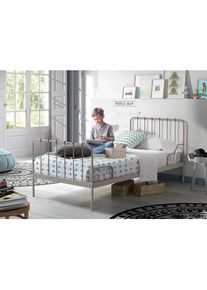 Vipack Jugendbett »Alice«, Metallbett, mit Lattenrost grau