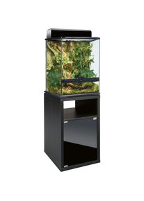 EXO TERRA Terrarium, (Set), Gesamtmaß BxTxH: 45x65x130 cm, inkl. Steinmotivrückwand schwarz