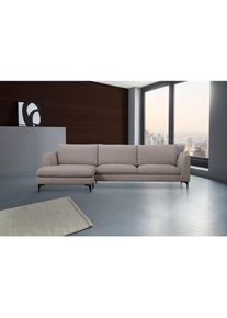 Places of Style Ecksofa »Nixon«, auch in Samtvelours, inkl. Rückenkissen grau hellgrau