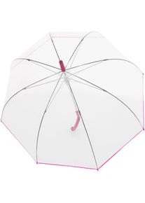 Doppler® Stockregenschirm »Nizza Automatik, Transparent pink«, Partnerschirm pink