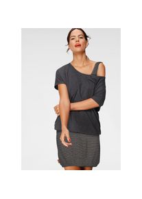 alife and kickin ALIFE & KICKIN Jerseykleid »SunnyAK«, (Set, 2 tlg., mit T-Shirt), sommerlicher Zweiteiler - Kleid & Shirt grau XS N-Gr anthrazit Feminines...