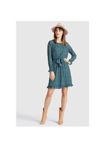 Khujo Chiffonkleid »Kleid MEDUSA«, aus Chiffon mit Volants grün XL Normalgrößen grün-gemustert Regular Fit