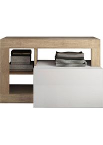 Lc Garderobenschrank »Hamburg« braun Weiß / Eiche Cadiz NB Maße (B/H/T): 91/ 58 /35 cm