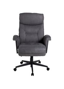Duo Collection Chefsessel »Tiago XXL«, Microfaser, Belastbarkeit bis zu 150 kg, Taschenfederkern im Sitz grau anthrazit