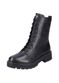 Remonte Schnürstiefelette, im monochromen Look schwarz 44 Lässige Stiefelette mit Schnürung und Reißverschluss
