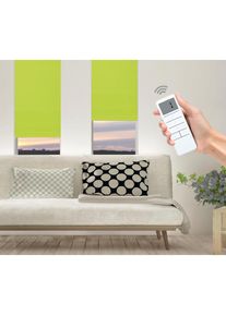 GOOD LIFE Elektrisches Rollo »Vau - SMART HOME«, abdunkelnd, energiesparend, ohne Bohren, mit Fernbedienung grün apfelgrün/weiß + weiß