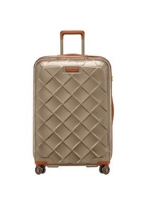 Stratic Hartschalen-Trolley »Leather & More«, 4 Rollen, mit 4 Rollen beige Koffer