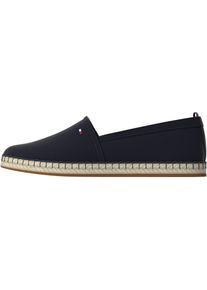 Tommy Hilfiger Espadrille »BASIC TOMMY FLAT ESPADRILLE«, mit gestickter Logoflag blau 40 dunkelblau Espadrille mit Bastbezug an der Sohle