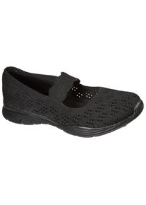 Skechers Ballerina »SEAGER SIMPLE THINGS«, mit elastischem Riemchen schwarz 39 In veganer Verarbeitung